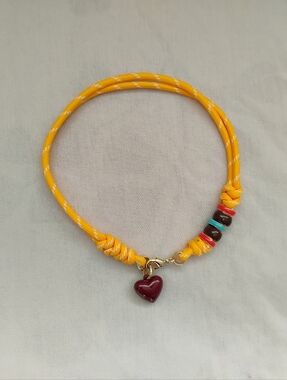 Roxanne Assoulin The Super Size Happy Cord Necklace with burgundy charm